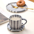 Bela Vintage Plate and Cup Set | Hand-Painted Ceramic, 3-Piece