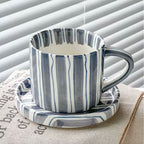 Bela Vintage Plate and Cup Set | Hand-Painted Ceramic, 3-Piece