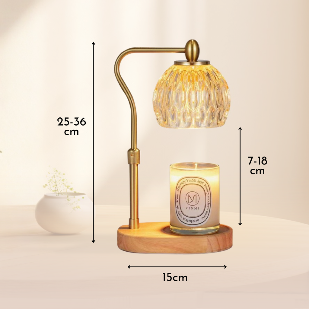 Aromatic – Gold Modern Candle Warmer Lantern