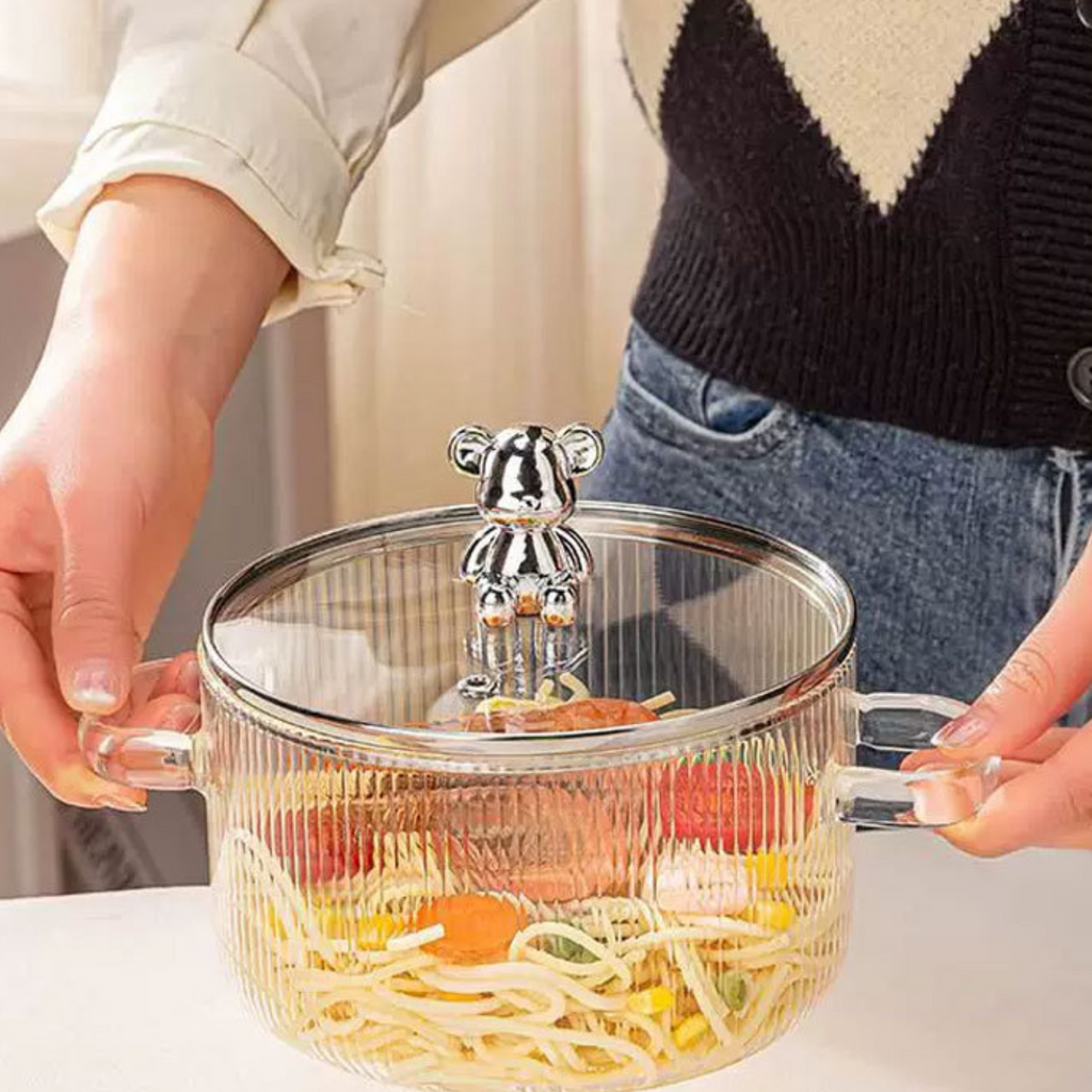 Bela Glass Pot | High Borosilicate, 1600ml Capacity