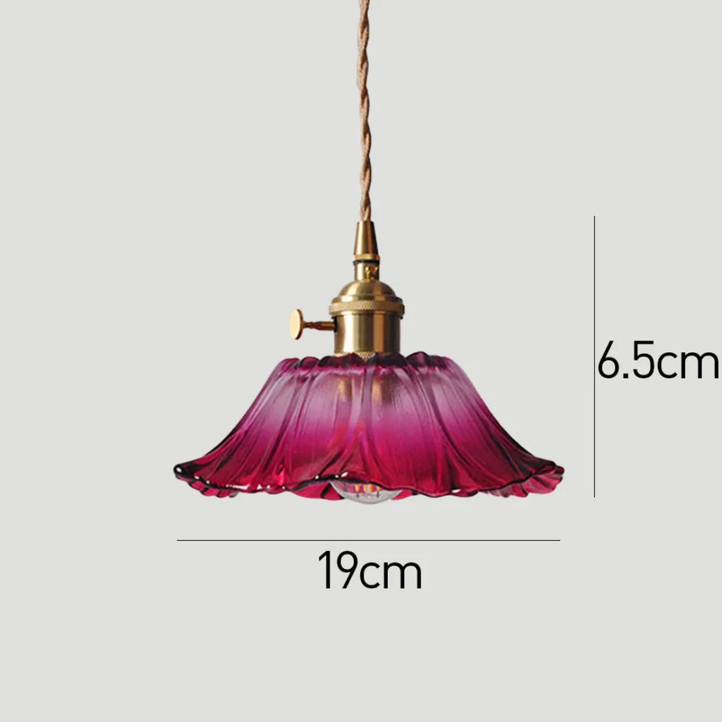 Bela Glass Pendant Light | Flower Shape, Adjustable Length 150 cm