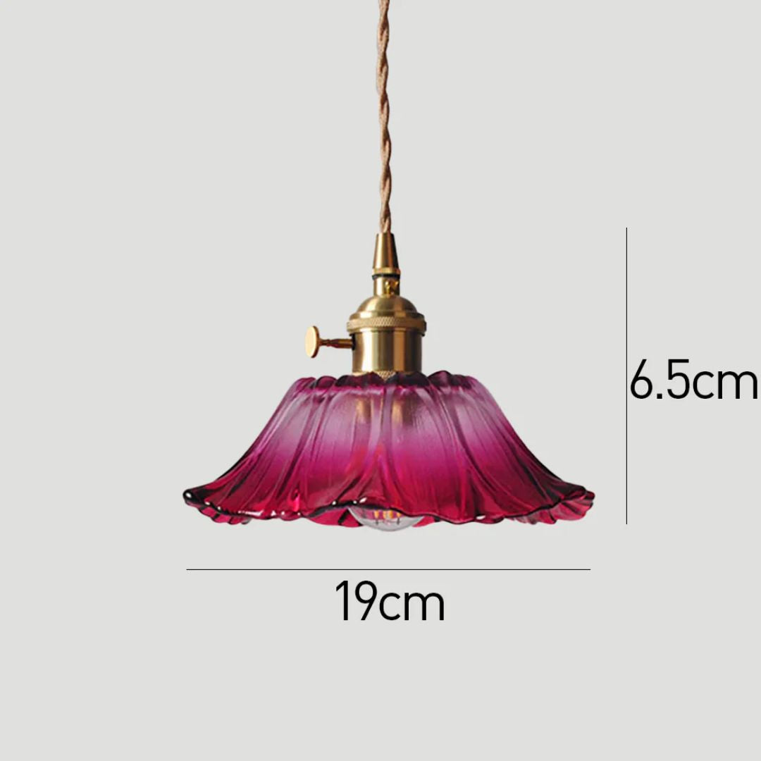 Bela Glass Pendant Light | Flower Shape, Adjustable Length 150 cm