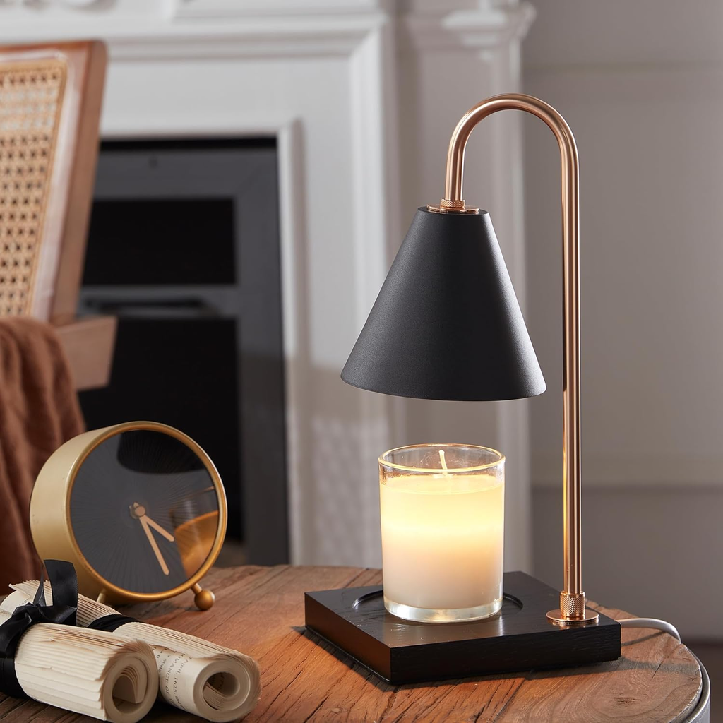 Serenity – Black Modern Adjustable Timer Candle Warmer Lamp