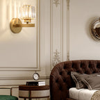 Bela Crystal Wall Light | Modern Iron Sconce, Dimmable E27 Bulb