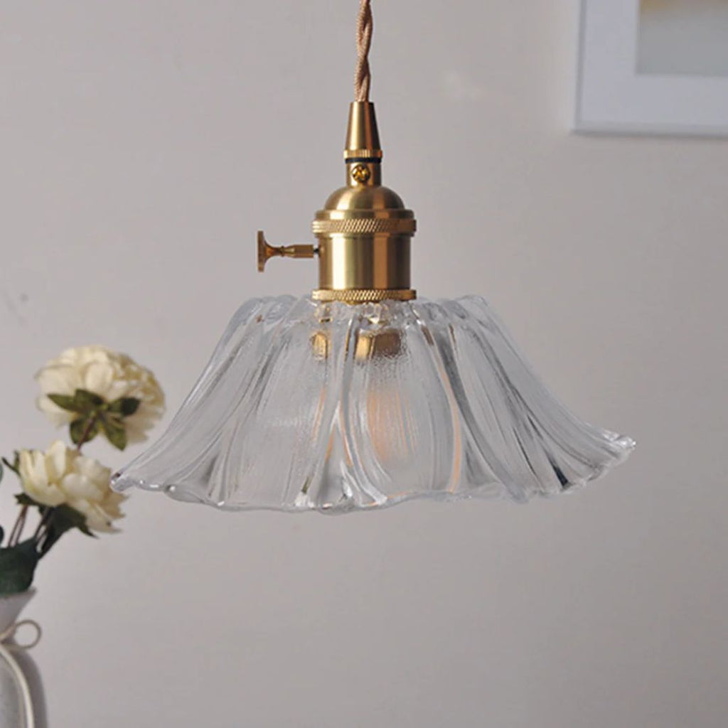 Bela Glass Pendant Light | Flower Shape, Adjustable Length 150 cm