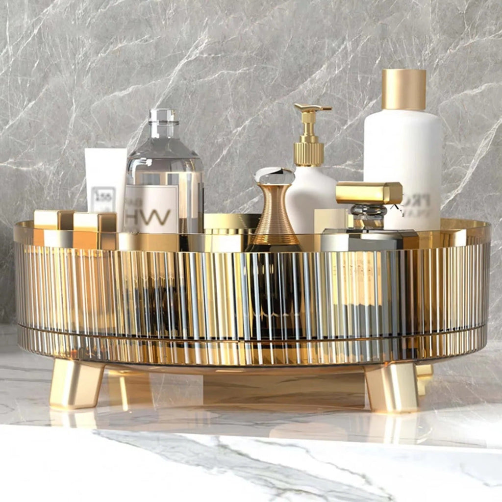 Makeup Organizer 360 Degree Rotating Clear Plastic Multi Tier Storage