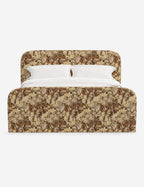 Bela Upholstered Bed | Low Rounded Headboard, Raised Footboard