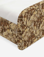 Bela Upholstered Bed | Low Rounded Headboard, Raised Footboard