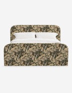 Bela Upholstered Bed | Low Rounded Headboard, Raised Footboard