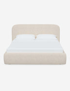 Bela Platform Bed | Upholstered, Low Rounded Headboard