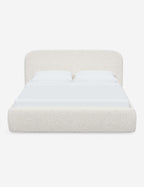 Bela Platform Bed | Upholstered, Low Rounded Headboard