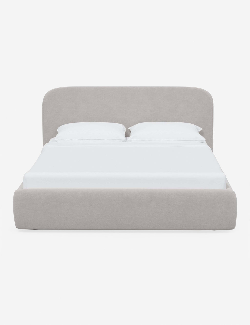 Bela Platform Bed | Upholstered, Low Rounded Headboard