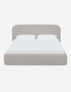 Bela Platform Bed | Upholstered, Low Rounded Headboard