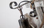 Rustic Industrial Wooden Wall Sconce Lamp with Vintage Boat Anchor Design - 1-Light