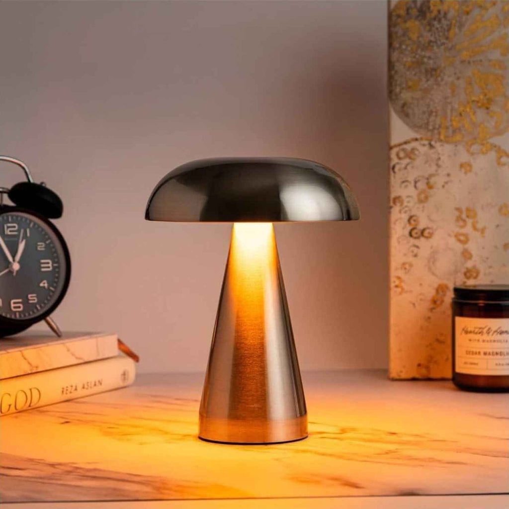 Aurora – Rose Gold Modern Rechargeable LED Table Lamp