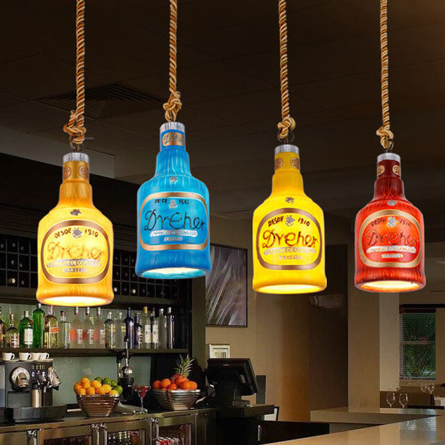 Modern Industrial Colorful Resin 1-Light Pendant Lamp