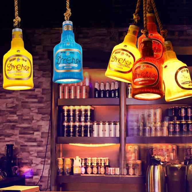 Modern Industrial Colorful Resin 1-Light Pendant Lamp