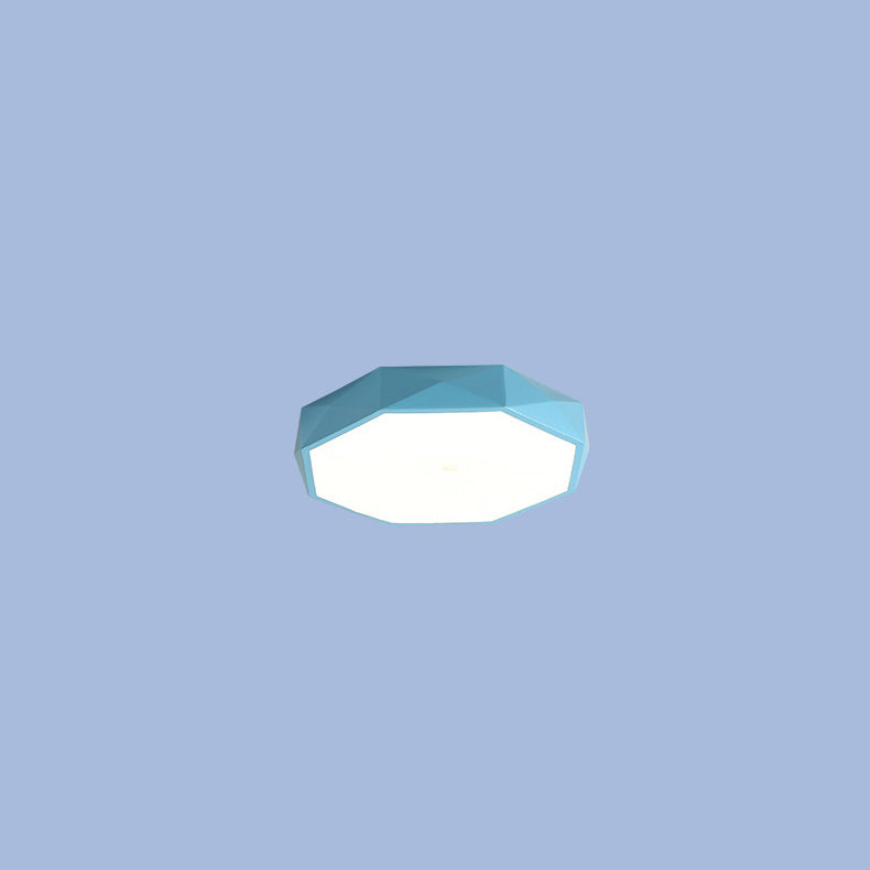 Nordic Macaron Diamond-Shaped Acrylic LED Flush Mount Ceiling Light