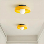 Nordic Glass Olive Disc Wall & Ceiling Light LED 1-light