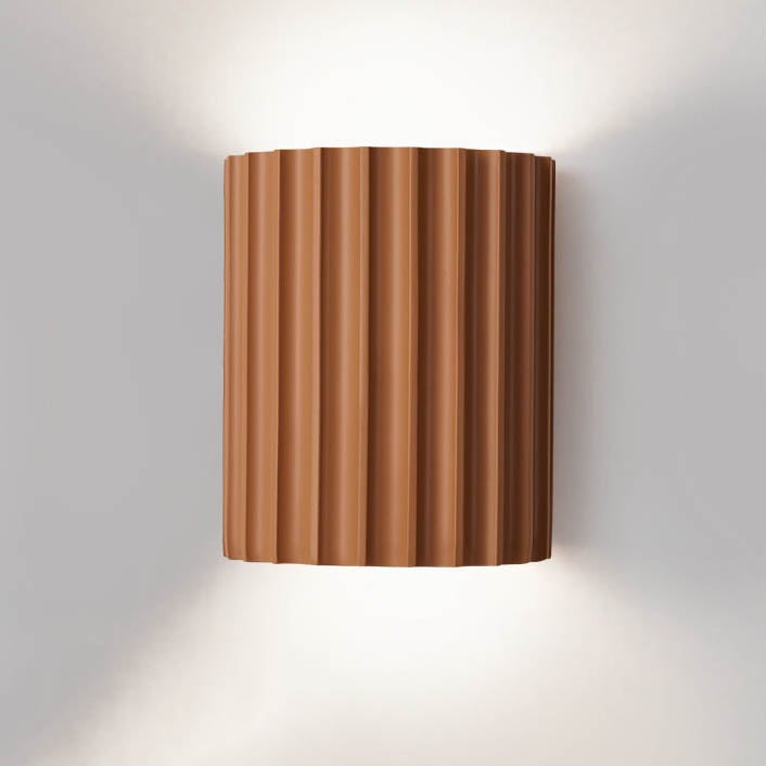Striped Half Cylinder Macaron Resin Wall Sconce Lamp with 1 Light