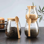 Bela Glass Storage Jar | Airtight, Natural Bamboo Lid - 3 Sizes