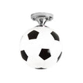 Artistic Basketball and Soccer 1-Light Semi-Flush Mount Ceiling Fixture