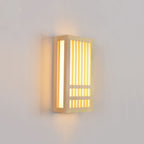 Contemporary Minimalist Solid Wood and Acrylic Rectangular LED Wall Sconce for Living Room