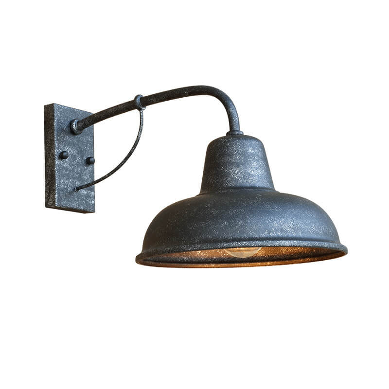 Rustic Iron Waterproof Outdoor Wall Sconce Lamp with Vintage Charm - 1-Light