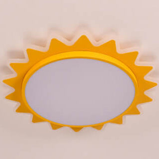 Whimsical Sun-Shaped LED Flush Mount Ceiling Light
