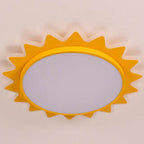 Whimsical Sun-Shaped LED Flush Mount Ceiling Light