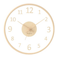 Metron - Elegant Wooden Wall Clock with Glass
