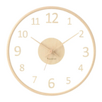 Metron - Elegant Wooden Wall Clock with Glass