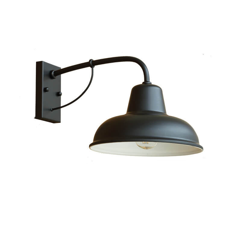 Rustic Iron Waterproof Outdoor Wall Sconce Lamp with Vintage Charm - 1-Light
