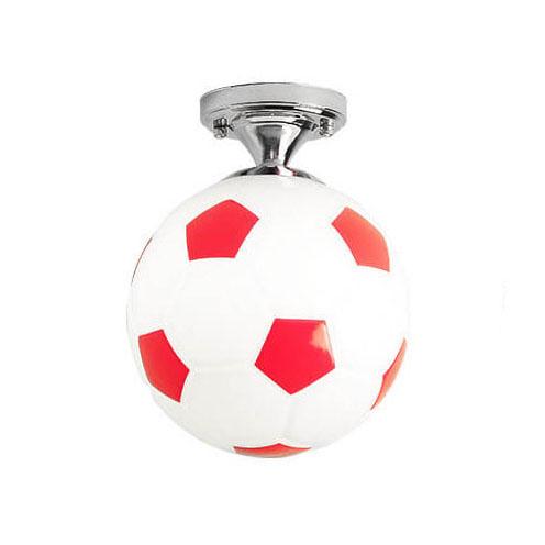 Artistic Basketball and Soccer 1-Light Semi-Flush Mount Ceiling Fixture