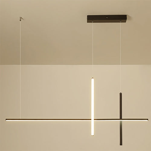 Sleek Minimalist Long-Line LED Chandelier