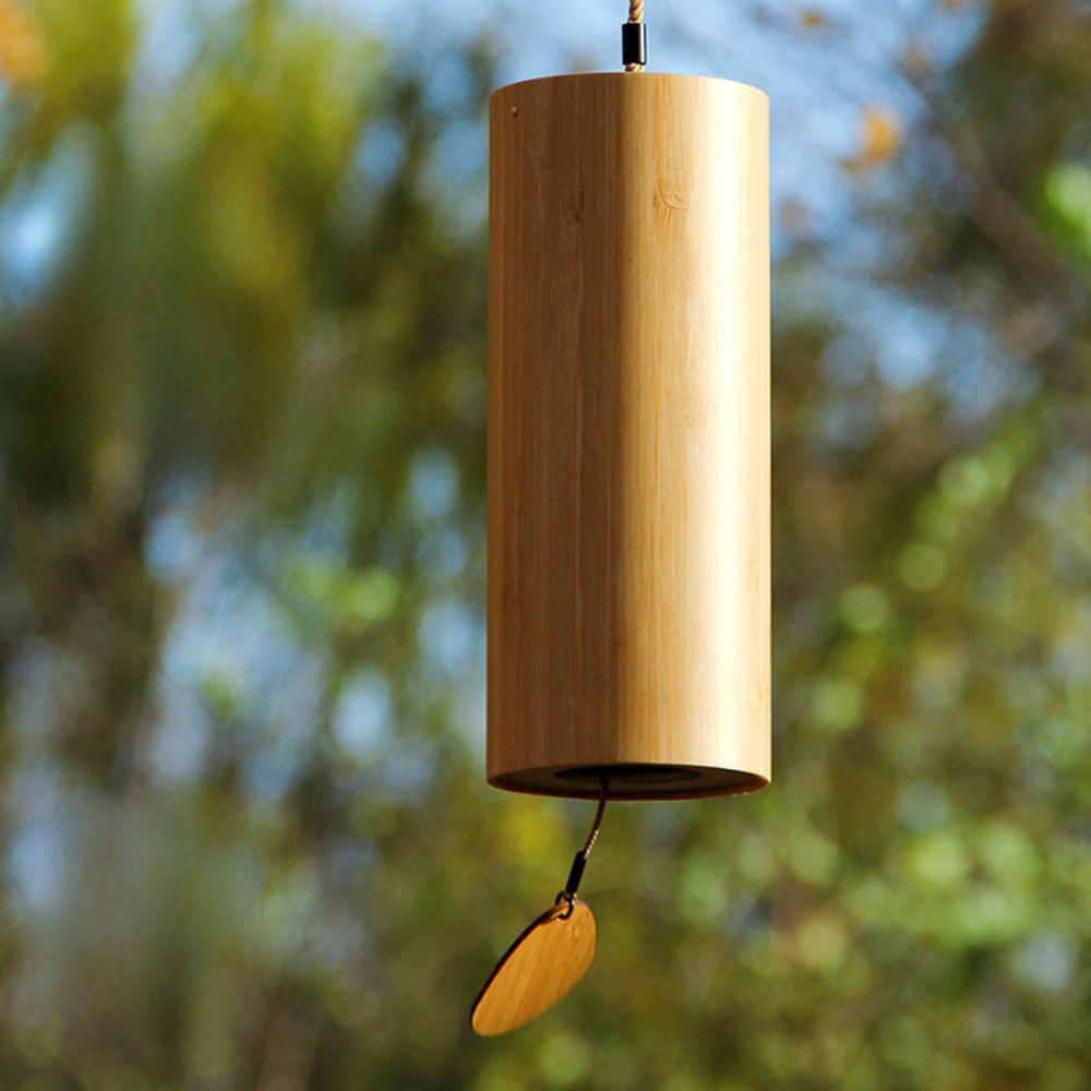 Bamboo Wind Chimes, Natural Bamboo Material, Seasonal Tunings, Natural Finish