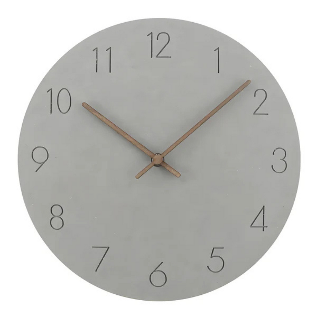 Nora Wall Clock | Silent Quartz Movement, Natural Wood Design