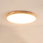 Ultra-Slim Round LED Flush Mount Ceiling Light in Nordic Solid Wood