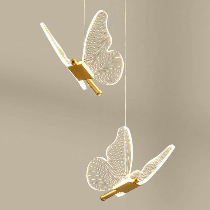 Elegant Acrylic Butterfly LED Pendant Lamp