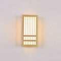 Contemporary Minimalist Solid Wood and Acrylic Rectangular LED Wall Sconce for Living Room