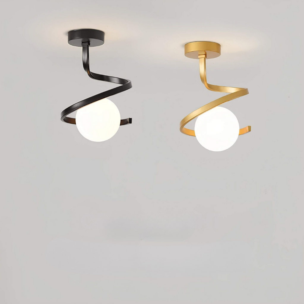 Modern Iron Glass Ceiling Light 1-Light