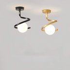 Modern Iron Glass Ceiling Light 1-Light
