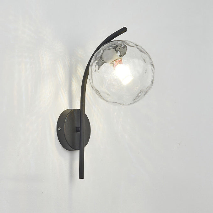 Nordic Arc Glass Globe Single-Light Wall Sconce