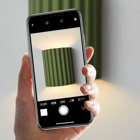 Striped Half Cylinder Macaron Resin Wall Sconce Lamp with 1 Light