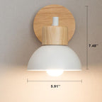 Nordic Wood and Metal Single-Light Wall Sconce