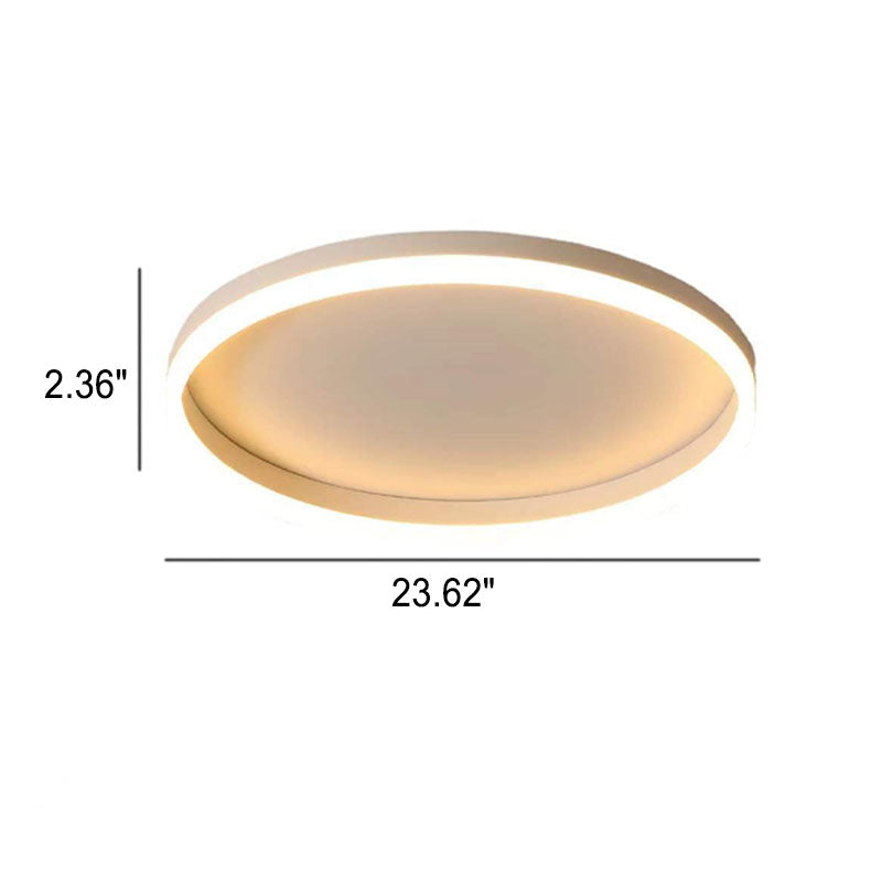 Nordic Minimalist Circular LED Flush Mount Ceiling Light with Iron and Acrylic Design