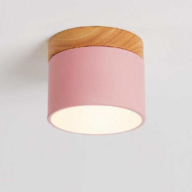 Solid Color Scandinavian Macaroon LED Flush Mount Ceiling Light
