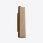 Minimalist Japanese Rectangular Log LED Wall Sconce Lamp with Rotatable Design