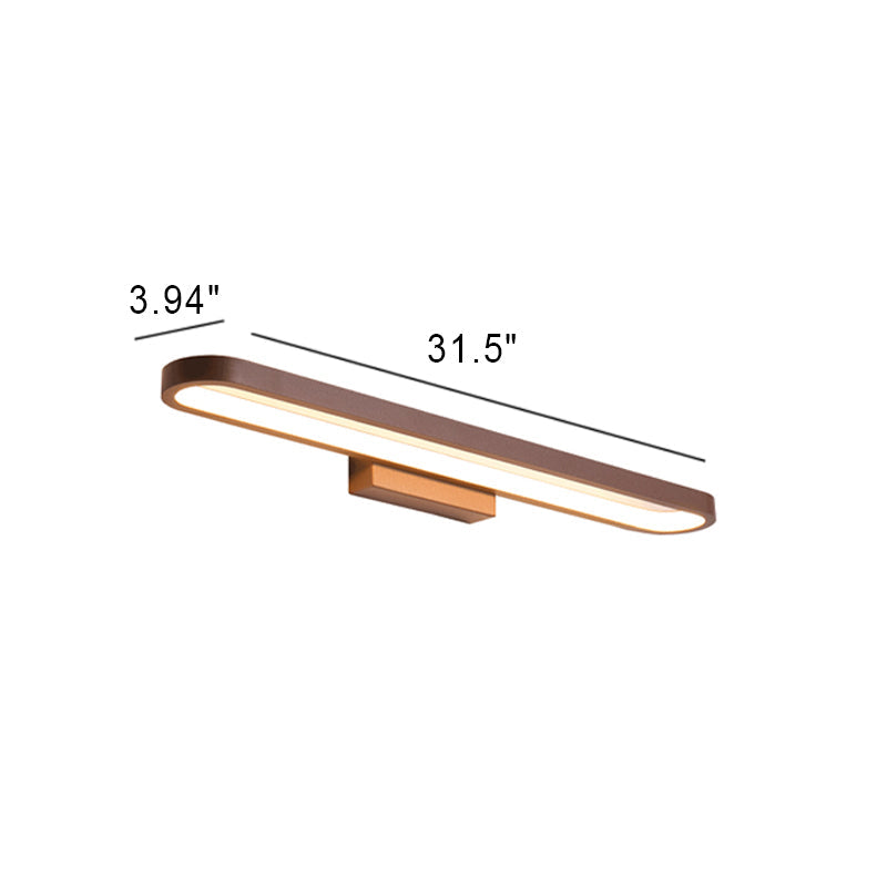 European Minimalist Circular LED Wall Sconce Mirror Light in Aluminum