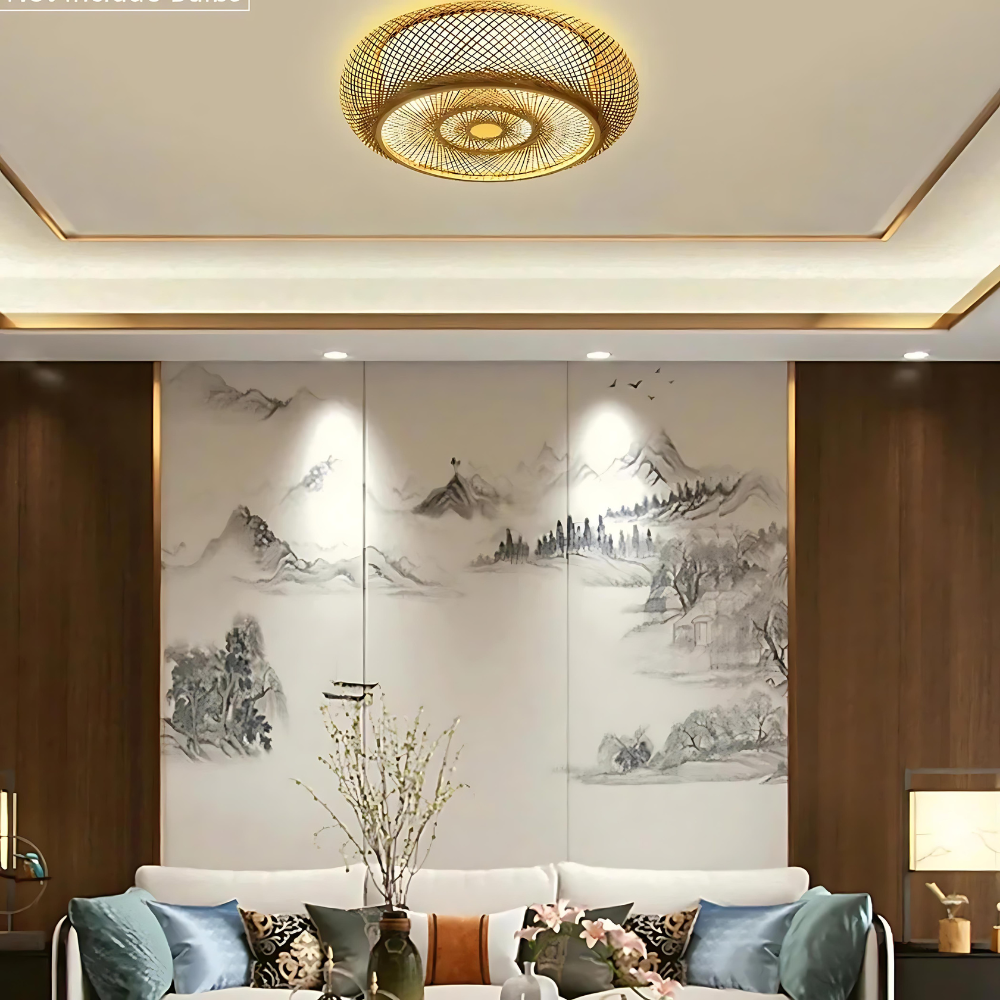 Maelira - Natural Bamboo Ceiling Lamp